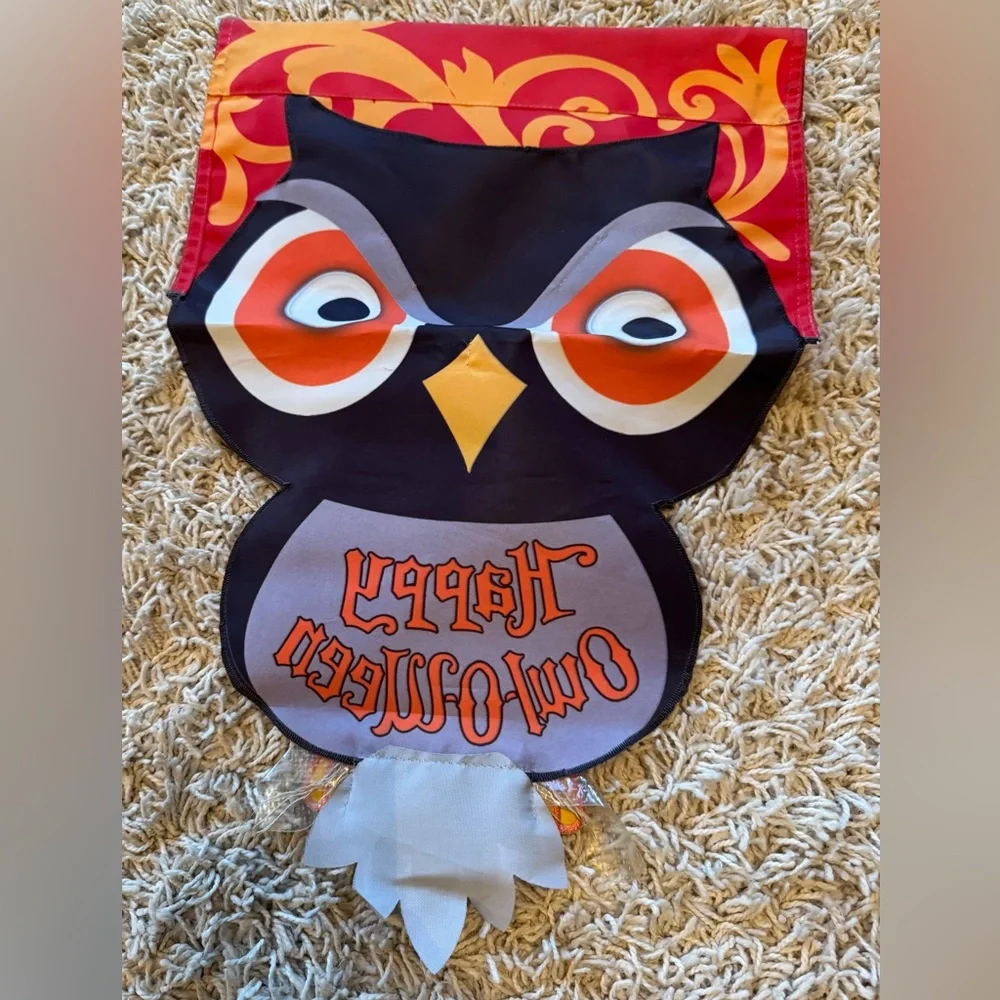 🎃 Happy Owl-oween Halloween Yard Flag/Banner